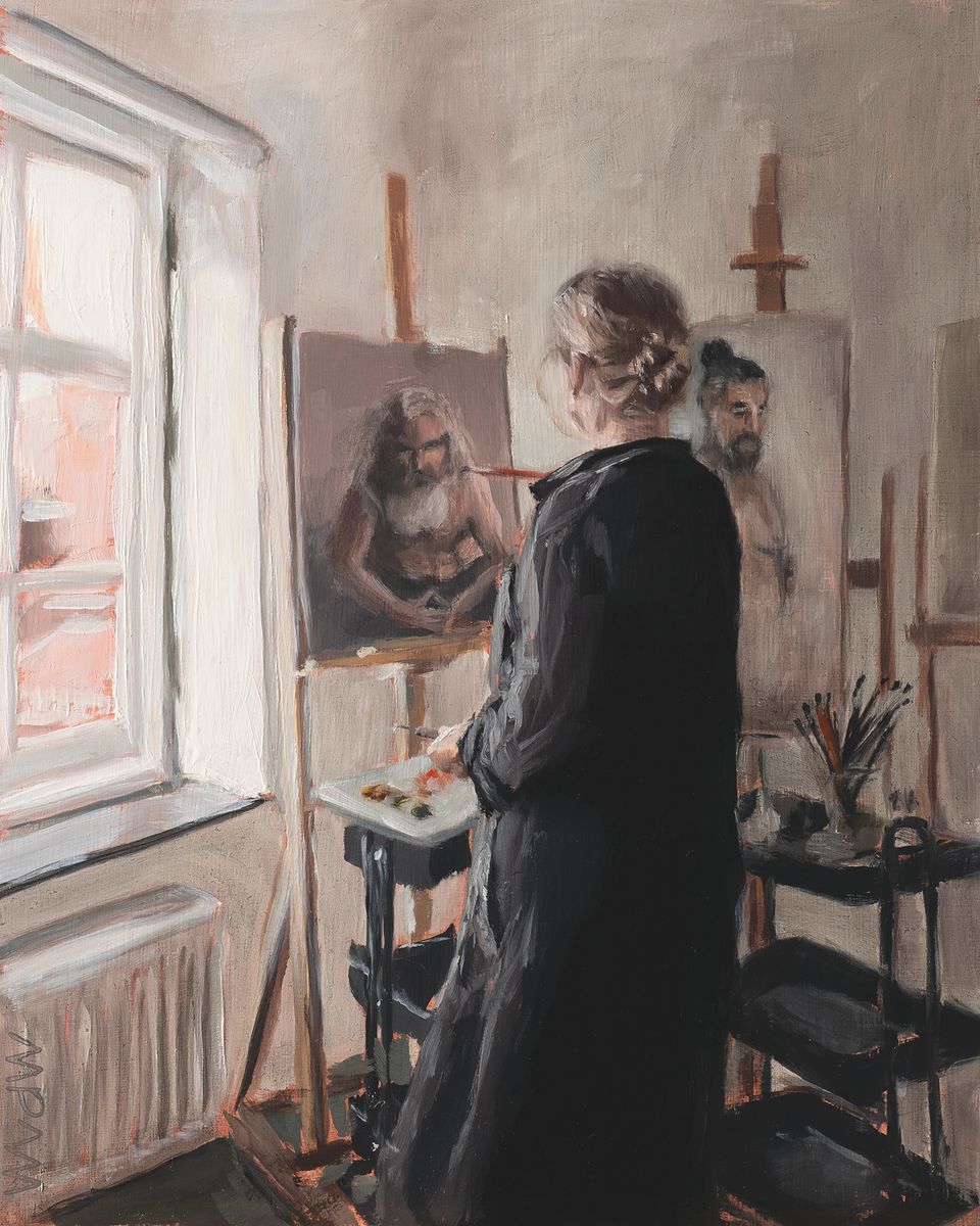 Willeke van der Werden aan het werk