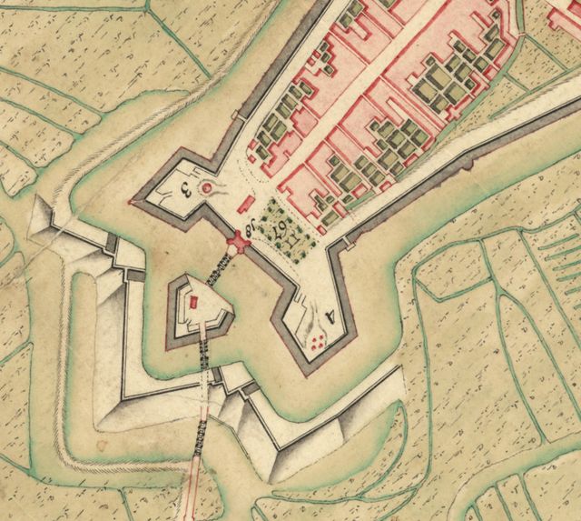 Kaart van bastion Deuteren 