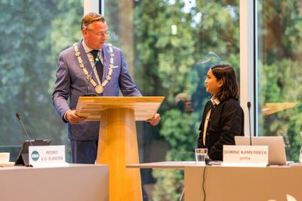 Kinderburgemeester op bezoek in het glazenhuys