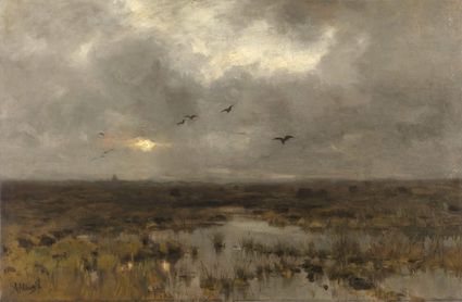 Anton Mauve, Het moeras, ca. 1885-1888, olieverf op doek, 60 x 90 cm, Rijksmuseum Amsterdam