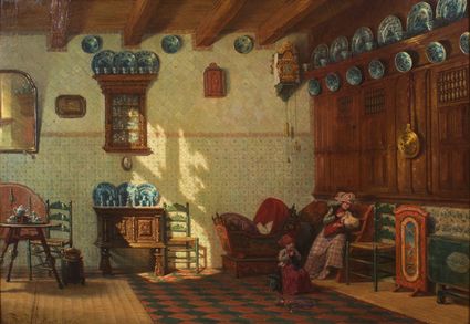 Hindelooper interieur, collectie Museum Hindeloopen