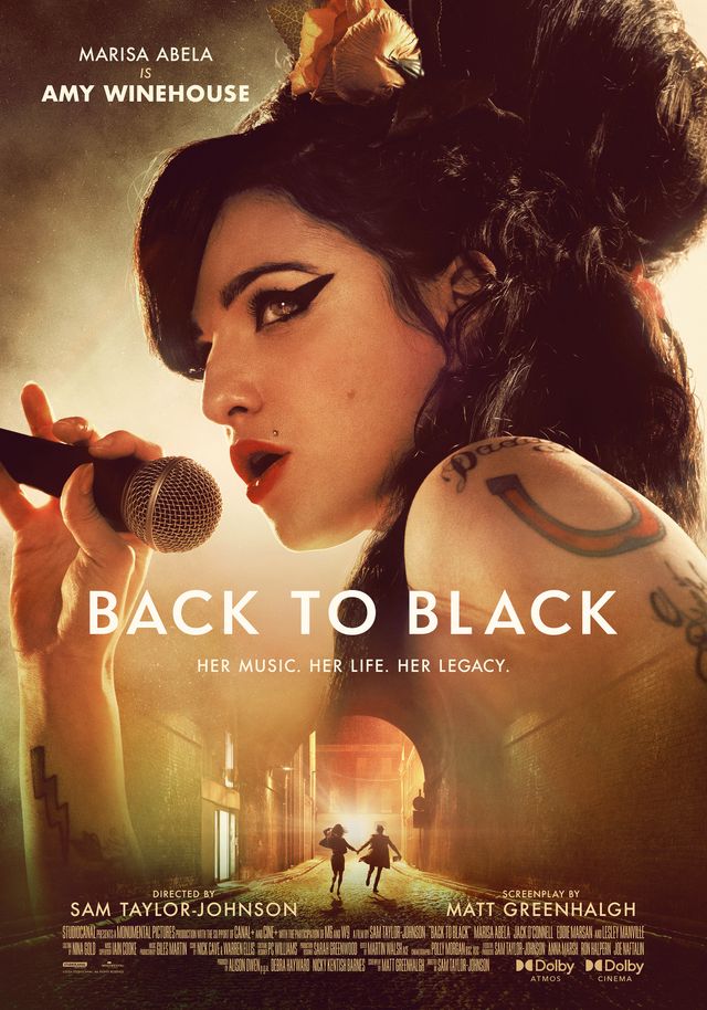 De poster van de film Back to Black, over het leven van Amy Winehouse