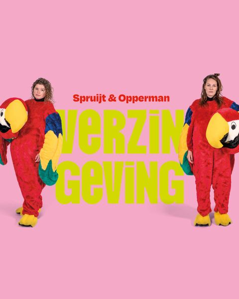 aankondiging theatervoorstelling Verzingeving