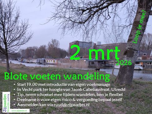 Blote voeten wandeling