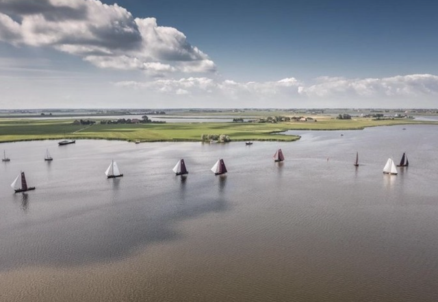 Praamzeilen op de Oudegaaster Brekken