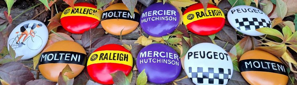 Er is een groot aanbod van alles wat met de retro-koers te maken heeft.