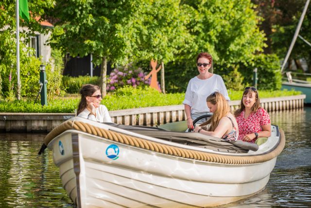 Varen in de middag op een zomerdag