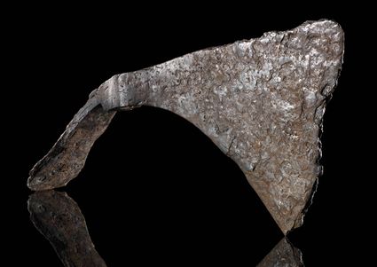 Deze dolabra, gevonden bij Till, is een typisch gereedschap voor soldaten die een kamp moeten aanleggen.