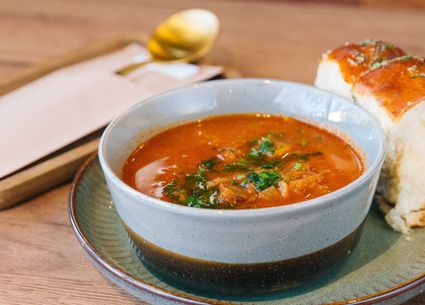 Een dampend bord Borscht