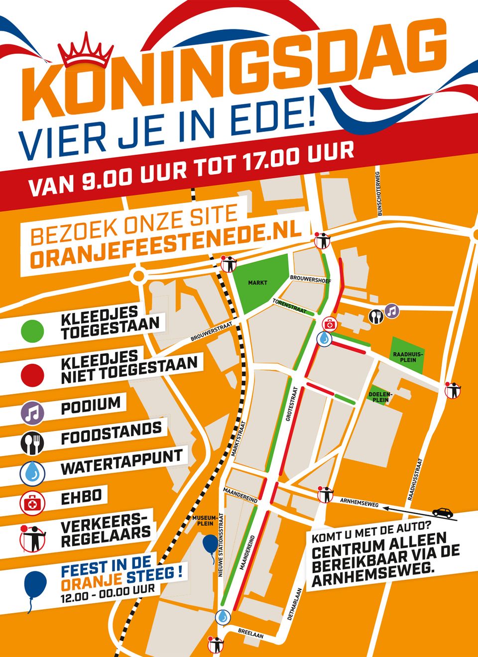 flyer koningsdag Ede Centrum