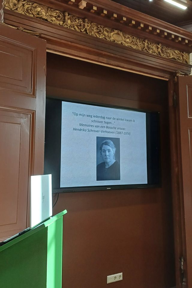 De presentatie van Marlou Schrover. 