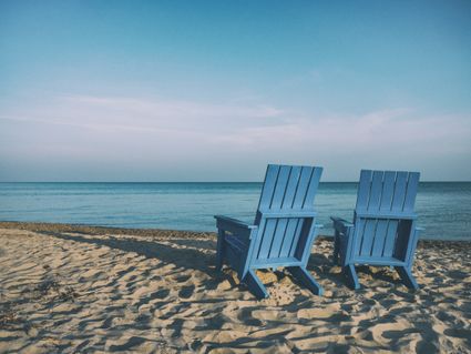 Two chairs on the beach