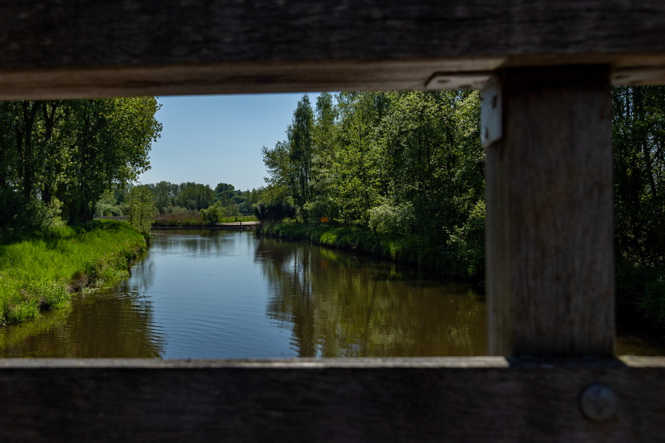 Dommel doorkijkje door het hek