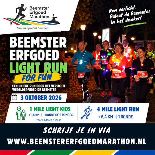 Poster Light Run – Beemster Erfgoed Marathon