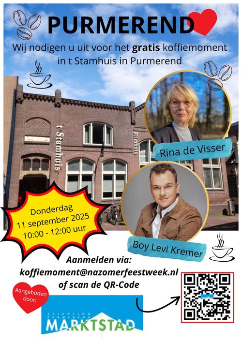 Poster van een koffiemoment in Purmerend
