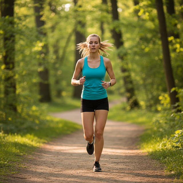 Vrouw hardlopen