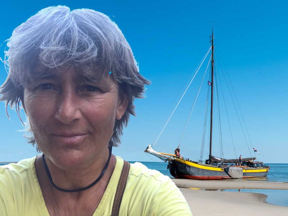 Katja, schipper eigenaar van de Vertrouwen