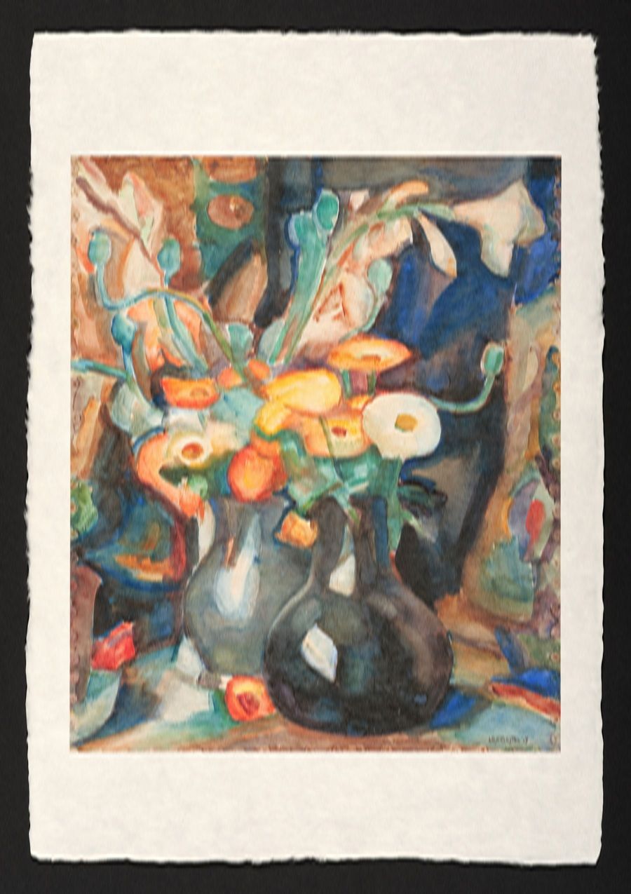 Kunstveiling - Leo Gestel - Aquarel op washi
