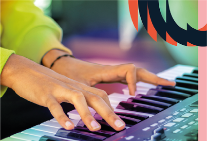Poster Muziek ontmoet Kleur