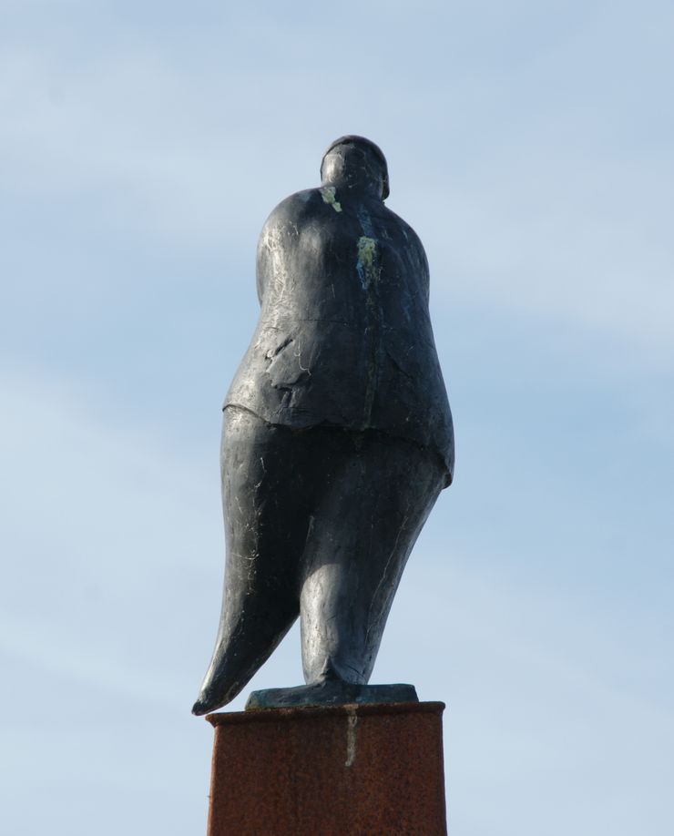 Elfstedentocht beeld Aukje in Hindeloopen