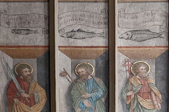 muurschildering in de Anna-kapel van de Sint-Jan