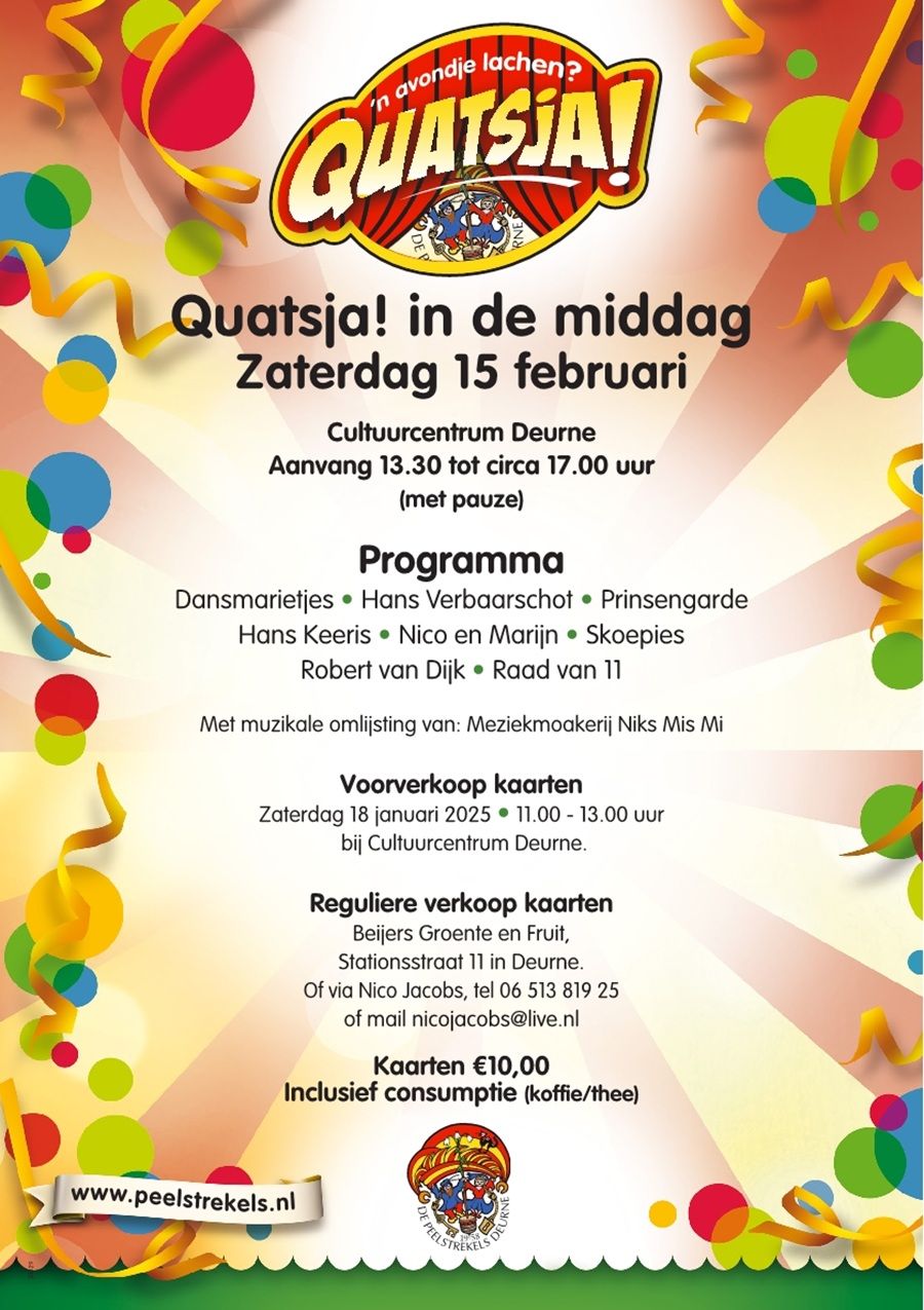 Affiche Quatsja Seniorenmiddag