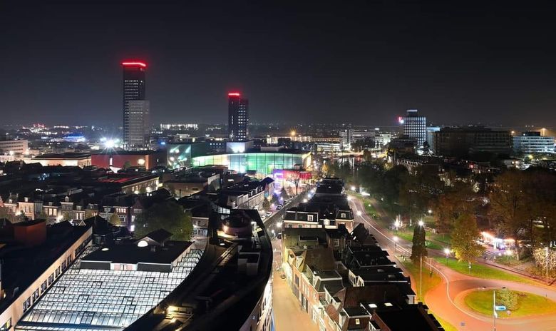 Uitzicht vanaf de Oldehove tijdens Nacht van de Nacht