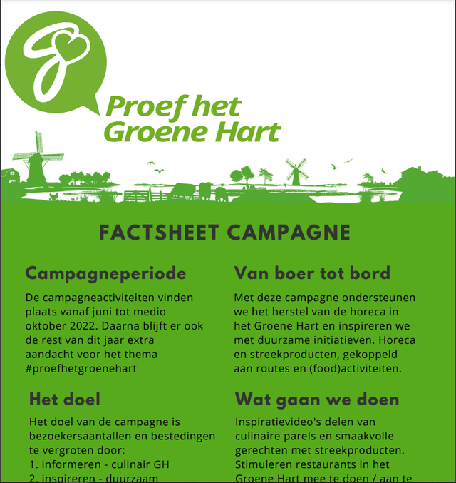 Factsheet proef het groene hart