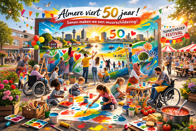 Muurschildering Poort Sociaal