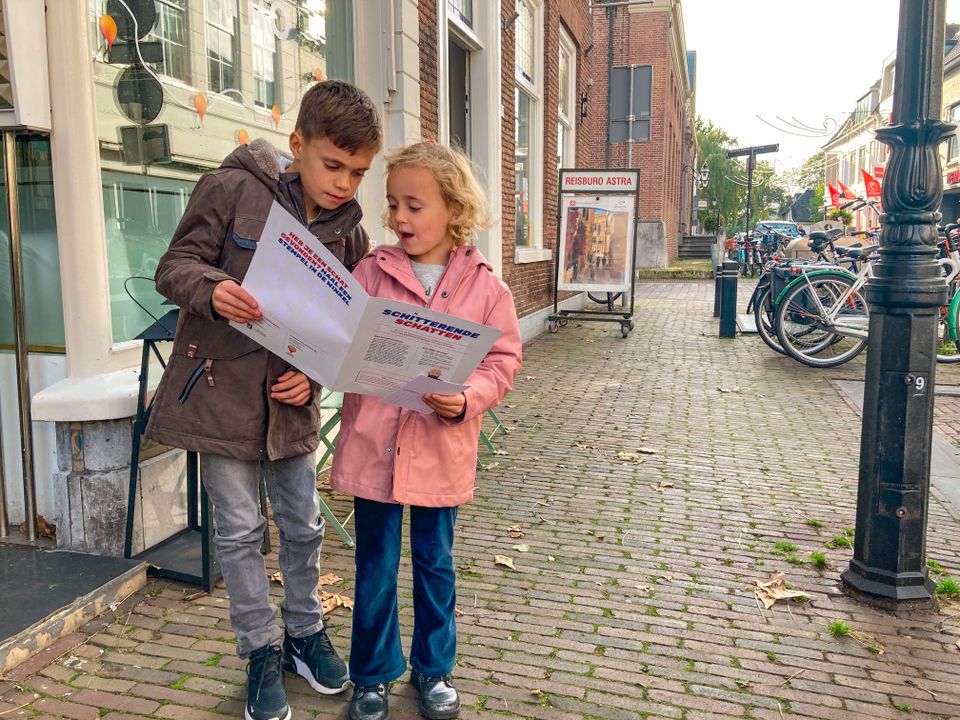 Foto van kinderen met speurtocht