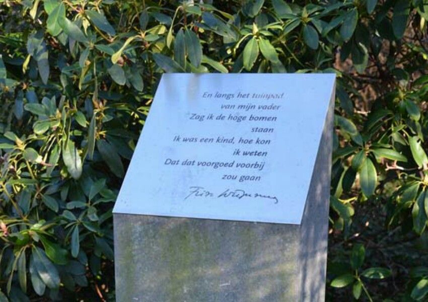 Plaquette bij Het Tuinpad Deurne