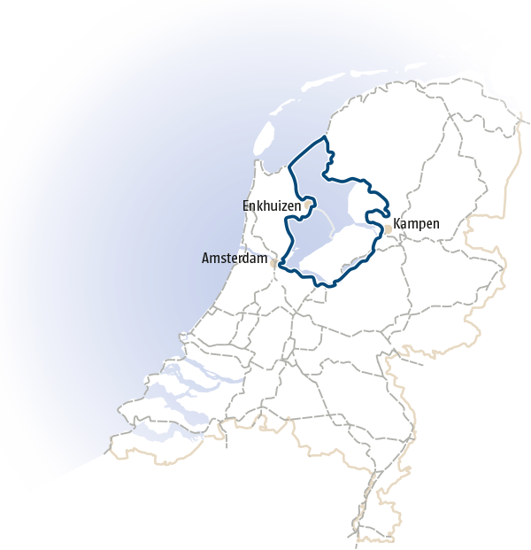 Kaart van de LF Friese Zuiderzeeroute