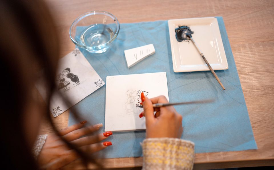 WOrkshop Delft blauw tegeltje