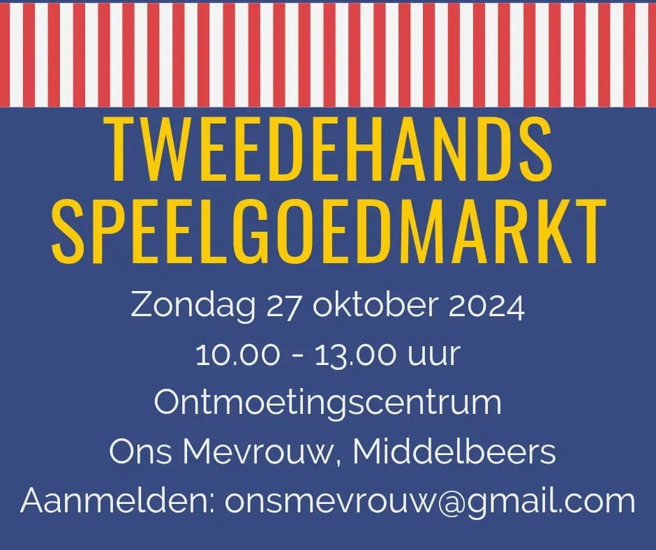 aankondiging speelgoedmarkt