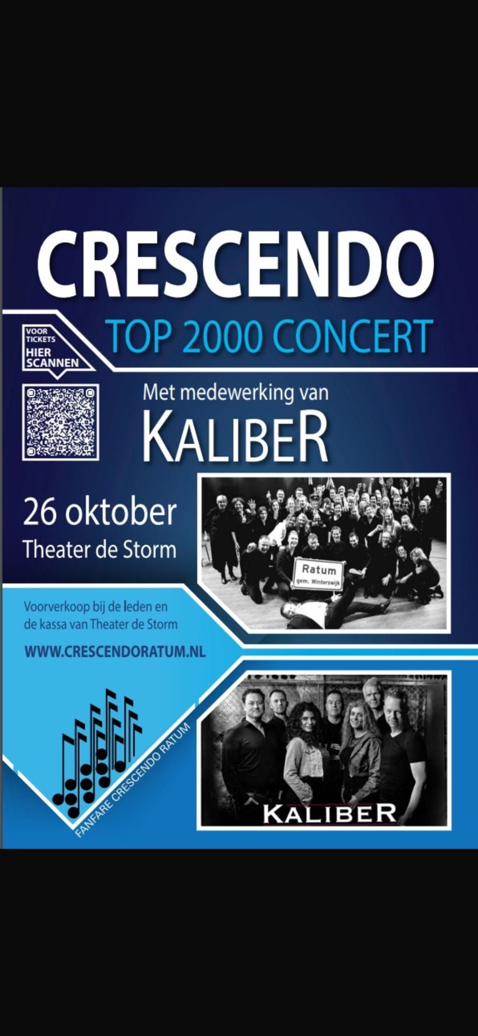 Flyer Crescendo Ratum met Kaliber