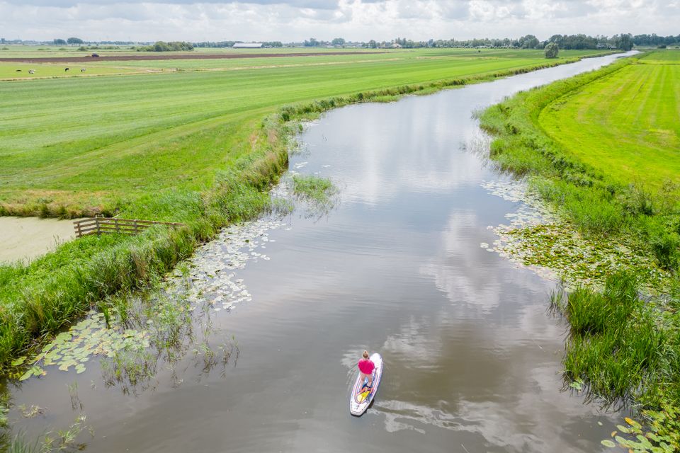 Lydia op de sup tussen Akkrum en Terherne