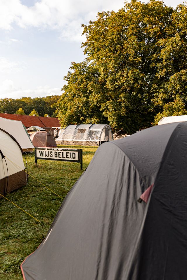 Tentjes op de Bajescamping