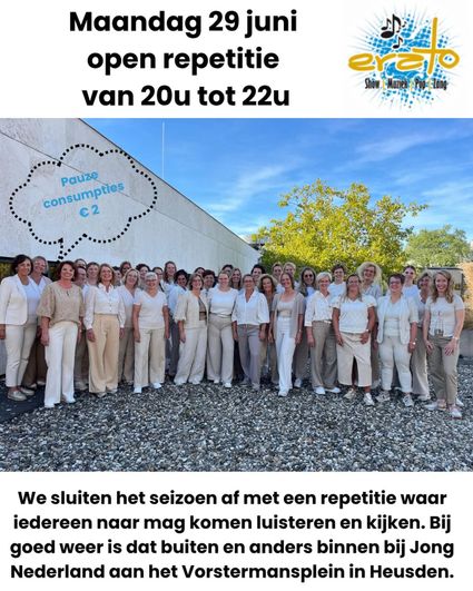 Een gezellig optreden van het bekende koor Erato Asten-Heusden