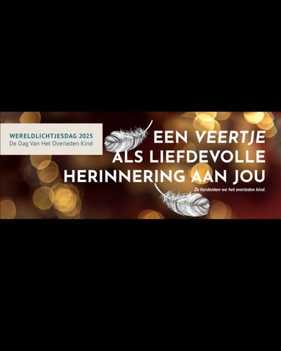 wereldlichtjesdag aankondiging met een veertje