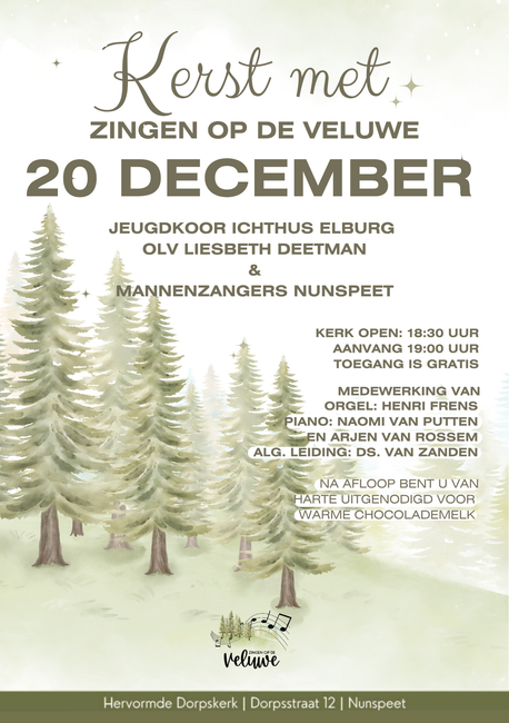 Zingen op de Veluwe kerst