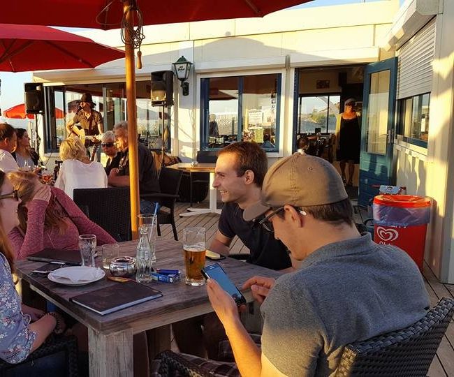 Strandpaviljoen De Strandloper, Netherlands, Cadzand beach bar with view at the sea