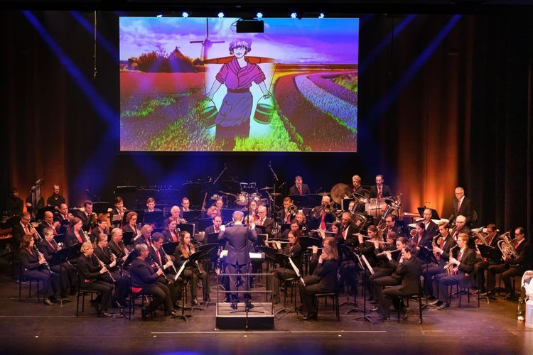 Orkest op podium