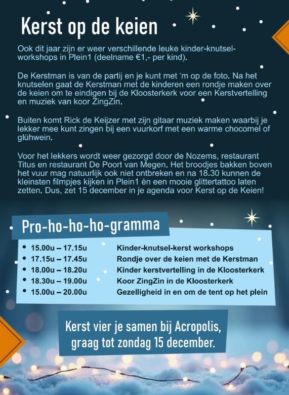 Flyer Kerst op de Keien achterkant