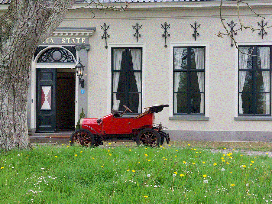 Klassieke auto Le Zebre 1912 voor Harsta State.