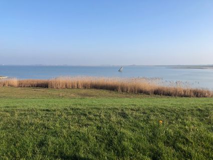 Monument Missing Airmen - nagemaakte vliegtuigvleugel in het IJsselmeer