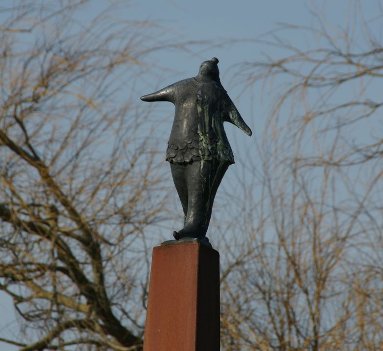 Elfstedentocht beeld Aukje bij Dokkum