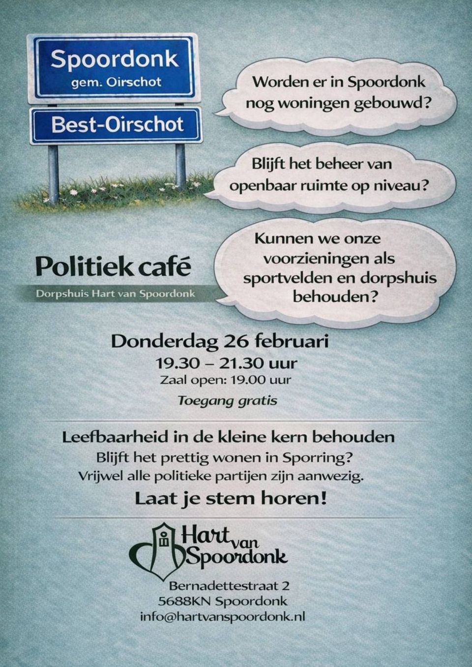 politiek café Spoordonk