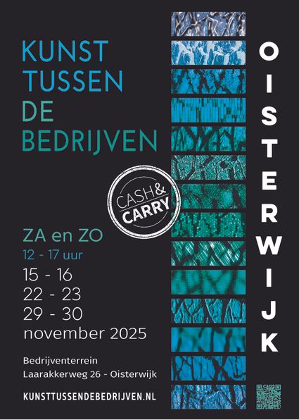 Affiche van de expositie Kunst tussen de bedrijven