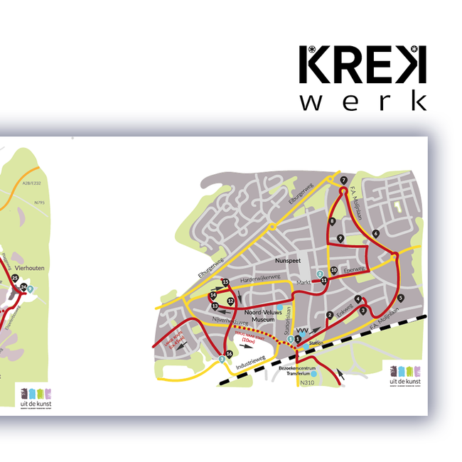 Kaartje route Krekwerk