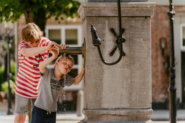 Authentieke waterpomp op de Heuvel